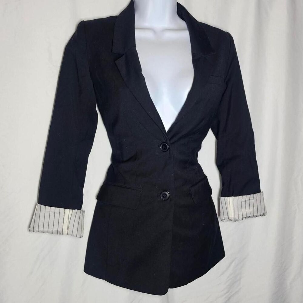 h&m 3/4 sleeve womens office siren blazer